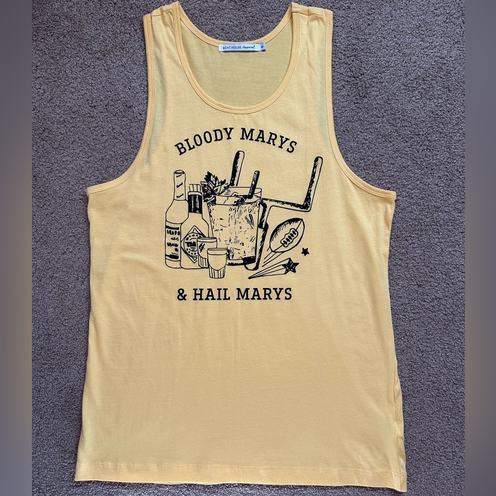 Boathouse Apparel Bloody Marys & Hail Marys Tank Women’s S Game Day